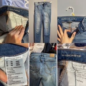 American Eagle, size 23 (000), light wash jeggings